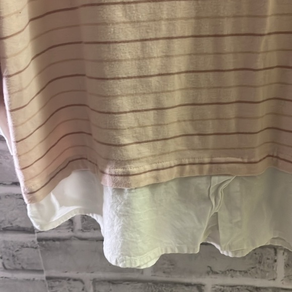 David Buffalo Bitton women’s pink three-quarter sleeve shirt, XL pink stripes, - Picture 4 of 6